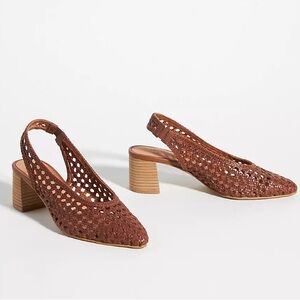 Anthropologie Salt + Umber Maribel sling back heels